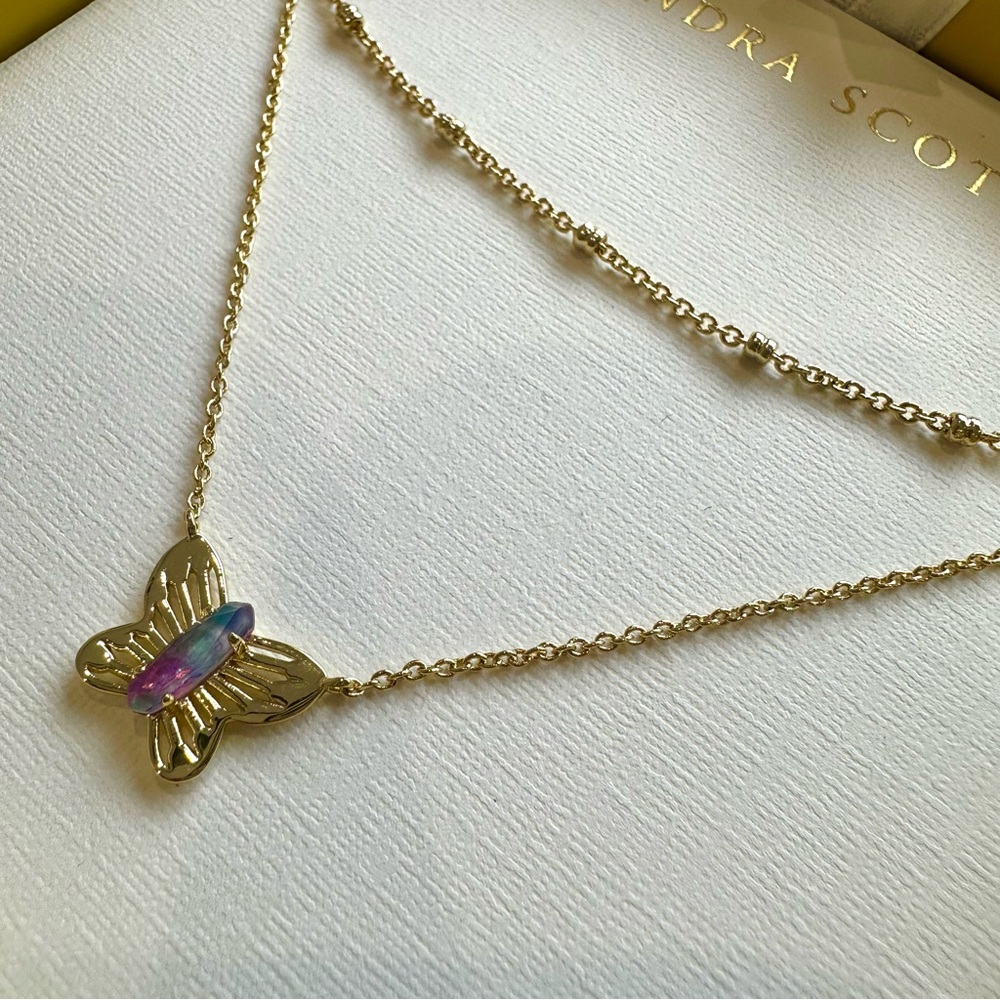 Kendra Scott Gold Butterfly Necklace